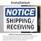 Signmission Shipping Receiving, 5 in W x Rectangle, Vinyl Decal OS-2PACK-NS-D-35-L-16563 - alternate 3